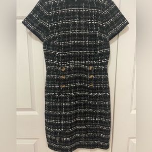 Ann Taylor Button Tweed Dress